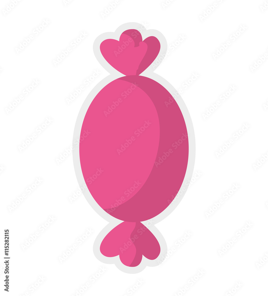 Sweet concept represented by candy icon. isolated and flat illustration Sweet concept represented by candy icon. isolated and flat illustration