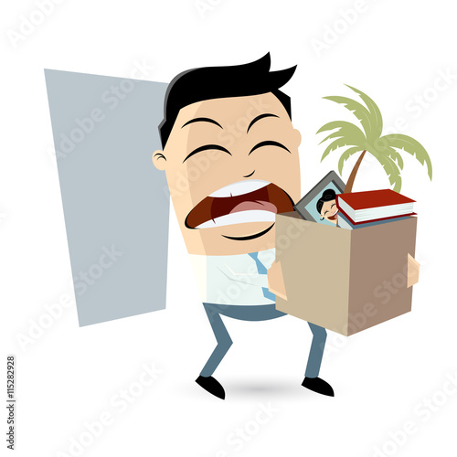 angry employee quit his job