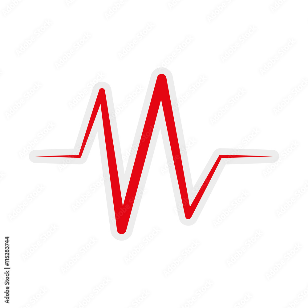 Healthy lifestyle concept represented by pulse line icon. isolated and flat illustration Healthy lifestyle concept represented by pulse line icon. isolated and flat illustration