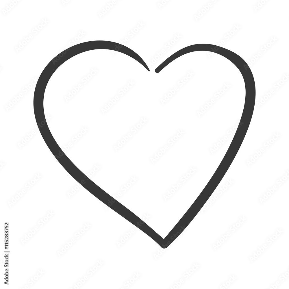 Love concept represented by heart shape icon. isolated and flat illustration Love concept represented by heart shape icon. isolated and flat illustration