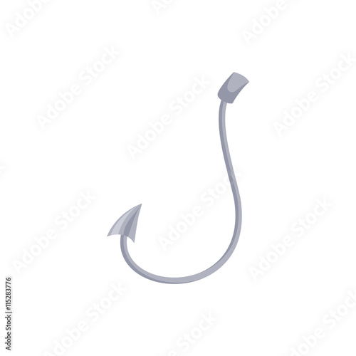 Aishing hook icon in cartoon style isolated on white background. Fishing symbol