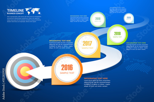 Business timeline infographic template can be used for workflow, layout, diagram.