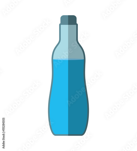 Healthy and organic food concept represented by Water bootle icon. isolated and flat illustration 