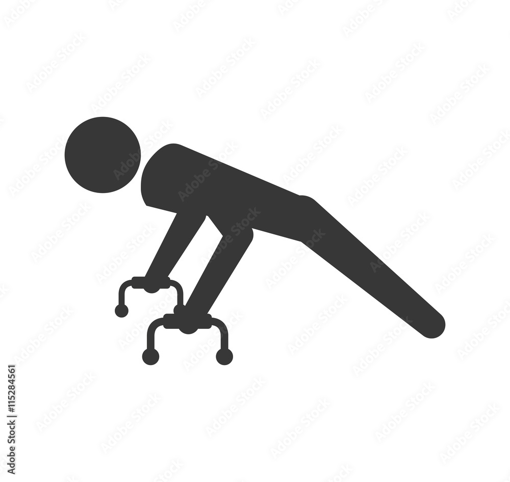 Healthy lifestyle concept represented by pictogram doing push up icon. isolated and flat illustration Healthy lifestyle concept represented by pictogram doing push up icon. isolated and flat illustration