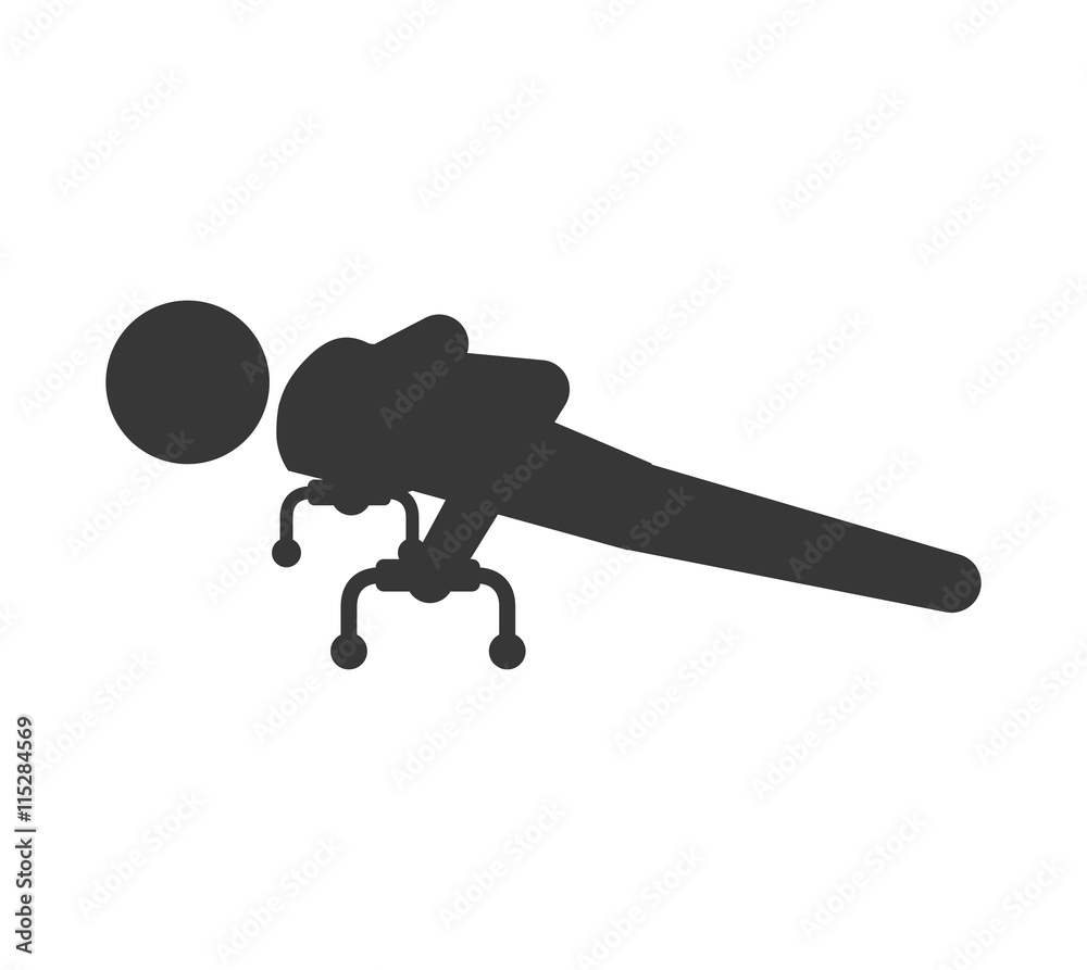 Healthy lifestyle concept represented by pictogram doing push up icon. isolated and flat illustration Healthy lifestyle concept represented by pictogram doing push up icon. isolated and flat illustration