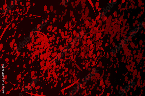 Red paint splatter on black background