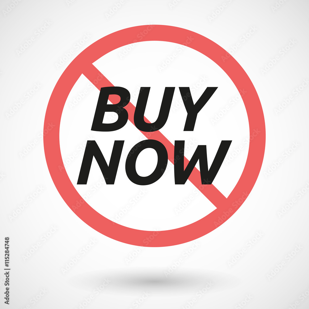 Isolated forbidden signal with the text BUY NOW Isolated forbidden signal with the text BUY NOW