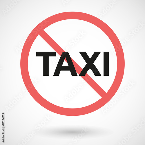 Free Download Isolated forbidden signal with    the text TAXI - GFXLoad
