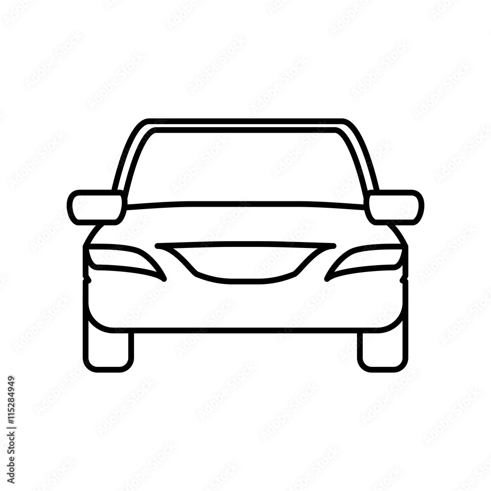 Transportation machine concept represented by car icon. isolated and flat illustration 