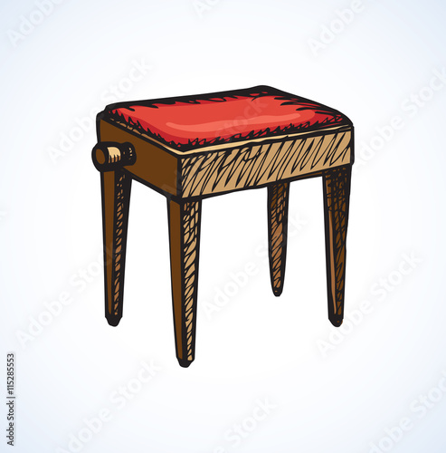 Stool. Vector drawing