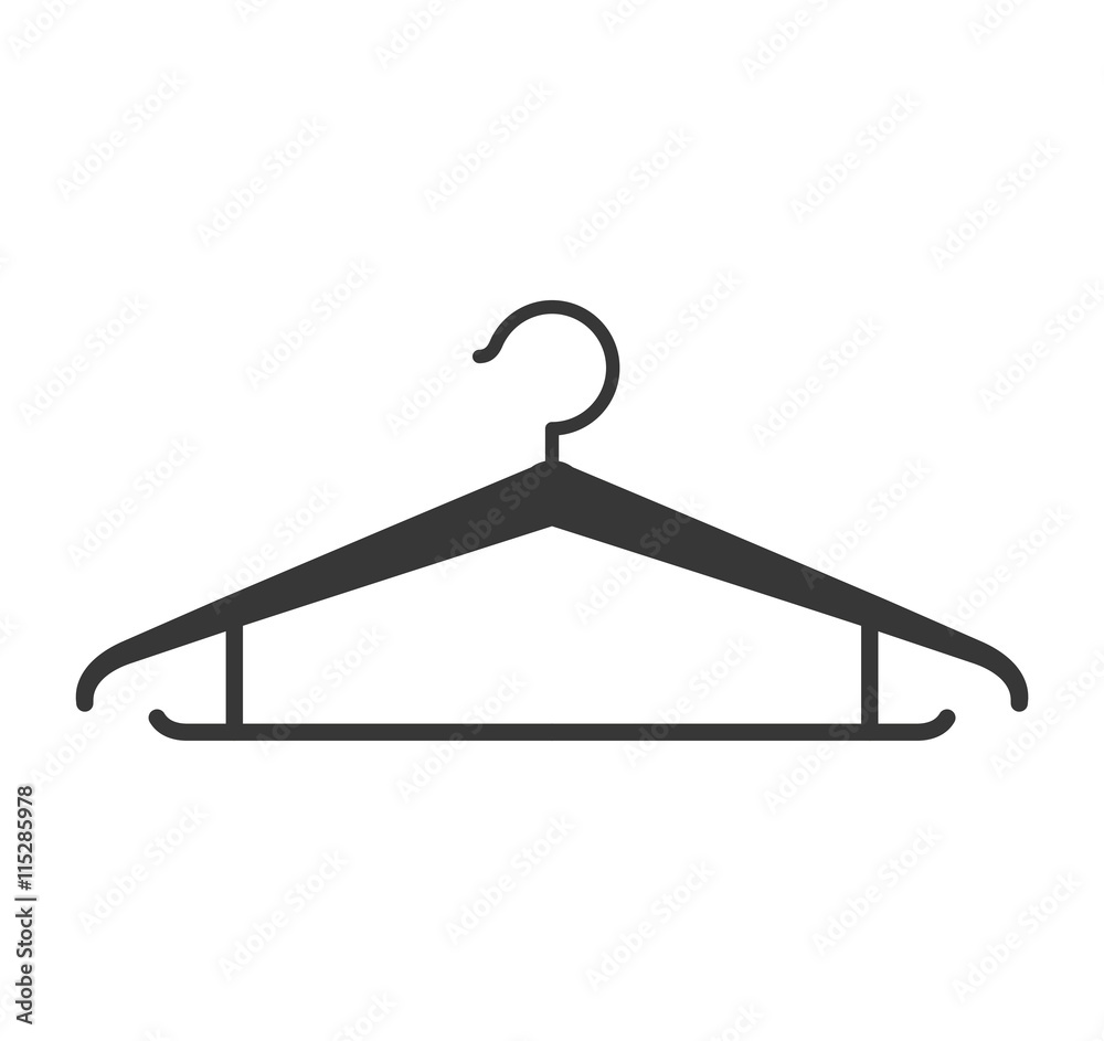 Hanger object concept represented by hook icon. Isolated and flat illustration 