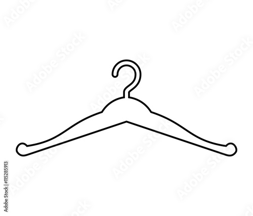 Hanger object concept represented by hook icon. Isolated and flat illustration 