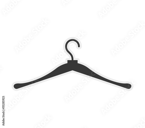 Hanger object concept represented by hook icon. Isolated and flat illustration 