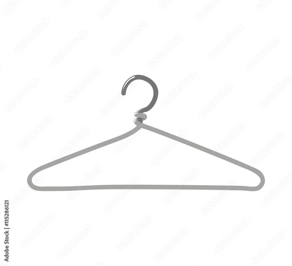 Hanger object concept represented by hook icon. Isolated and flat illustration Hanger object concept represented by hook icon. Isolated and flat illustration