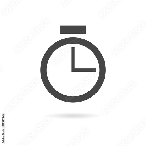Vector black stopwatch icon