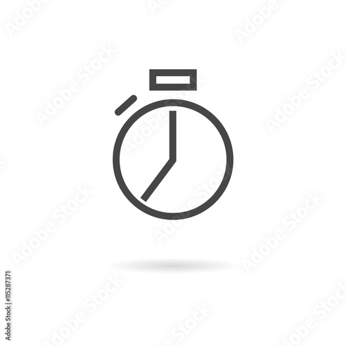 Vector black stopwatch icon