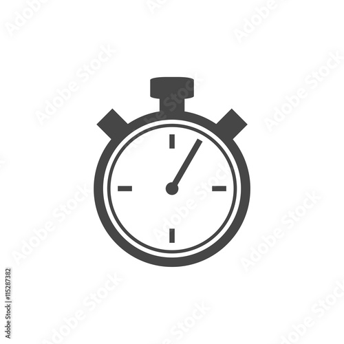 Vector black stopwatch icon