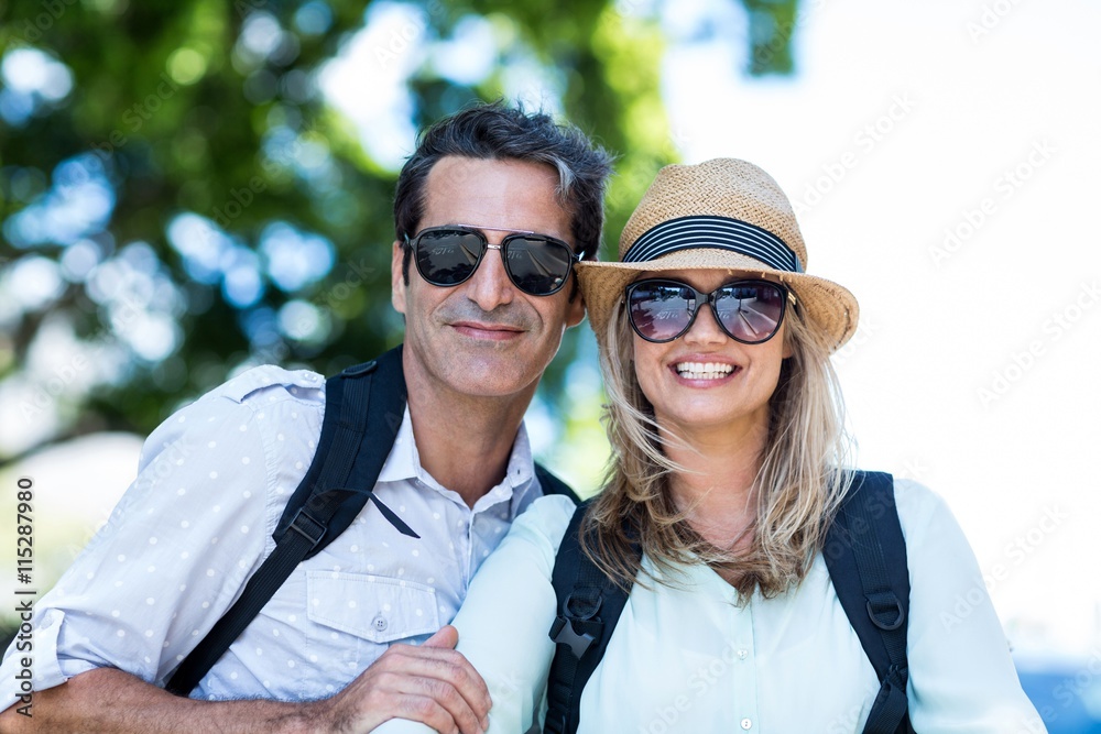 Happy couple wearing sunglasses Happy couple wearing sunglasses