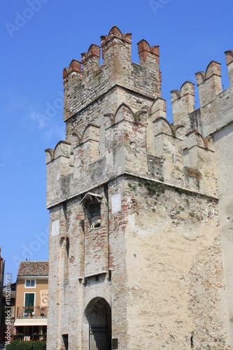 View of Rocca Scaligera Castle, & x28;Lake of Garda, Sirmione, Verona, Italy& x29; photo