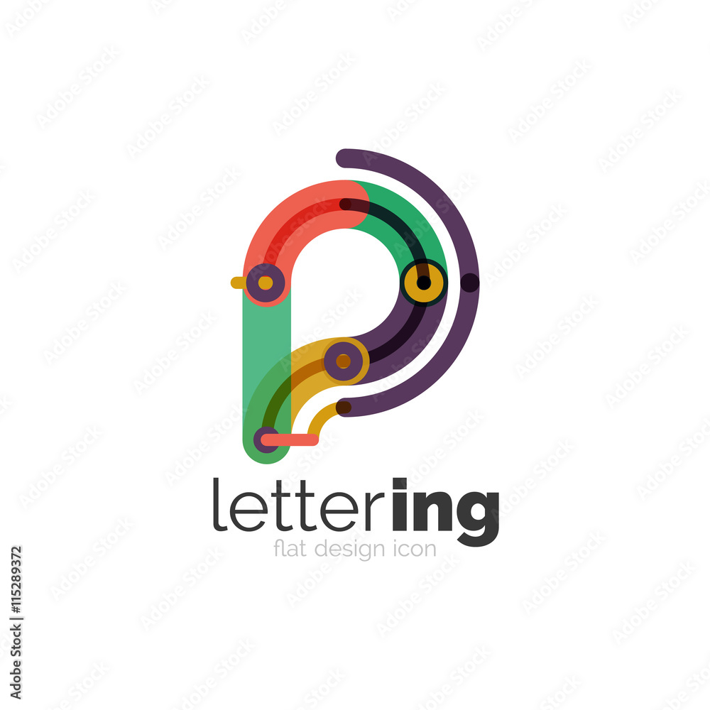Linear business logo letter Linear business logo letter