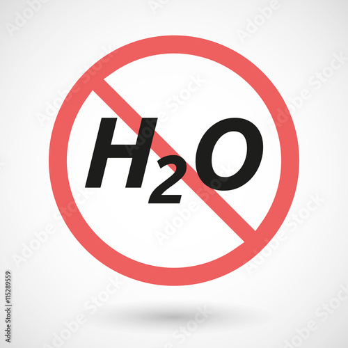 Isolated forbidden signal with    the text H2O