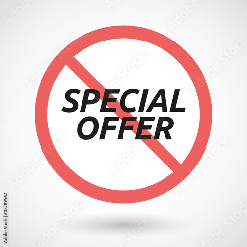 Free Download Isolated forbidden signal with    the text SPECIAL OFFER - GFXLoad