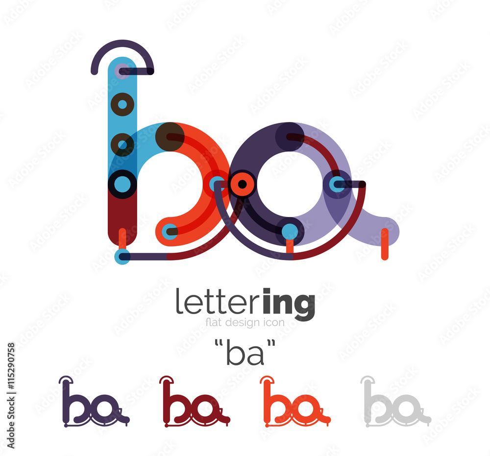 Letter logo line concept