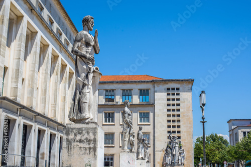 Demosthenes statue in Coimbra University, Portugal. photo