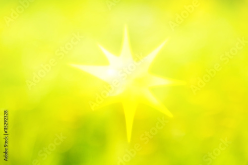 Sunny bright yellow with green abstract background, filter stencil