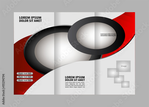 Professional business three fold flyer template, corporate brochure or cover design, can be use for publishing, print and presentation

