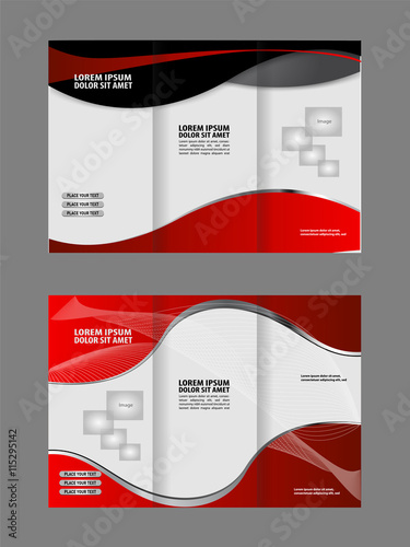 Professional Business Trifold Brochure, Template or Flyer design with free space for your image.
