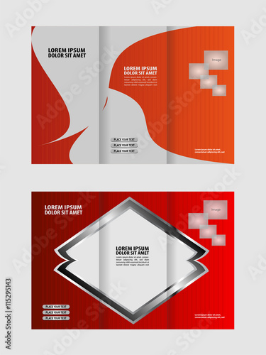 Professional Business Trifold Brochure, Template or Flyer design with free space for your image.
