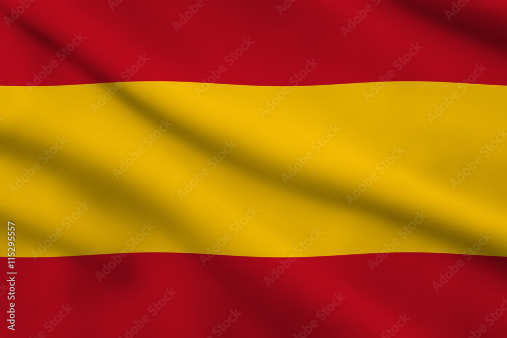 Naklejka premium Waving Flag of Spain