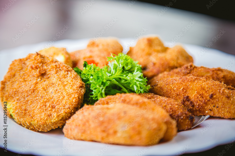 vegetables deep fried, french fries with ketchup tasty vegetables deep fried, french fries with ketchup tasty