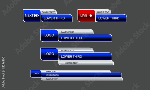 blue silver lower third