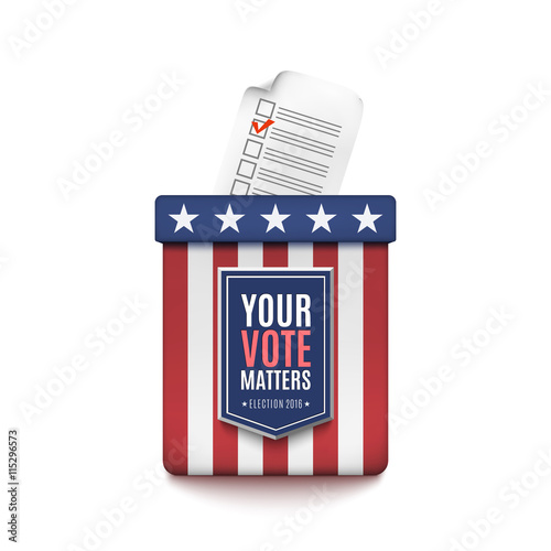 Election ballot box.