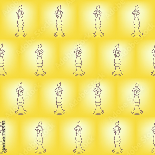 Candelabra, Seamless pattern with antique candelabras