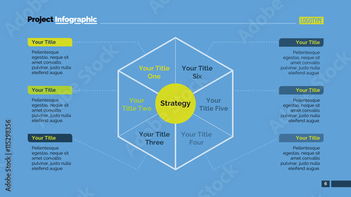 Six Parts Diagram Slide Template