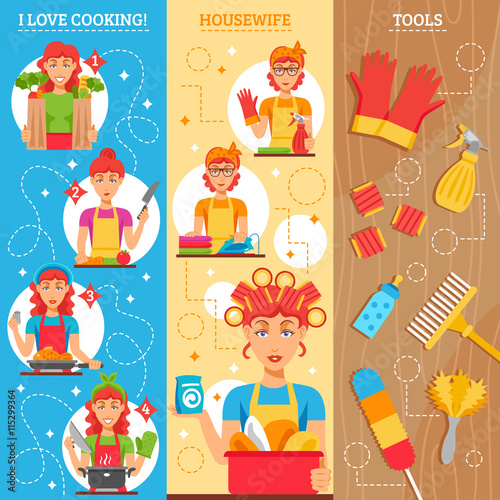 Housewife Vertical Banners