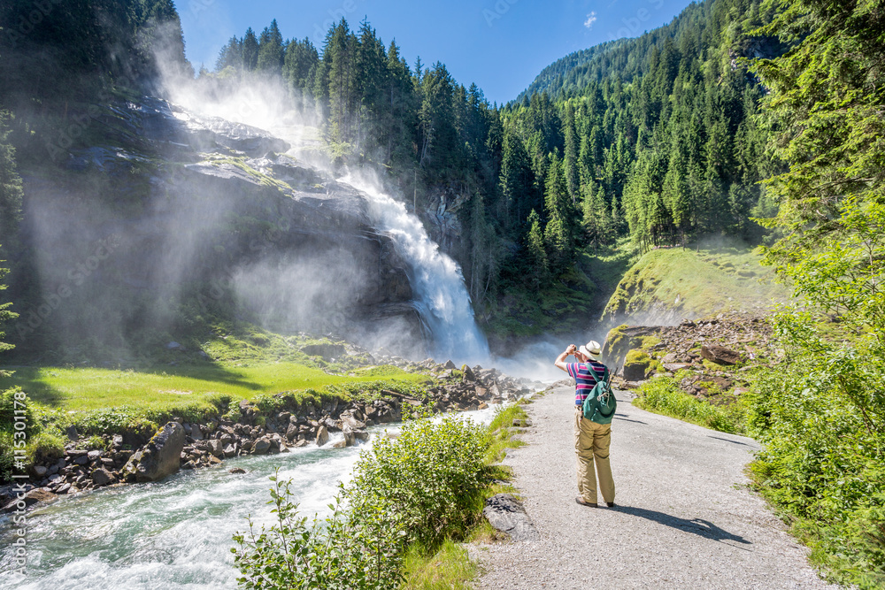 Naklejka premium The Krimml Waterfalls in the High Tauern National Park, Salzburg, Austria