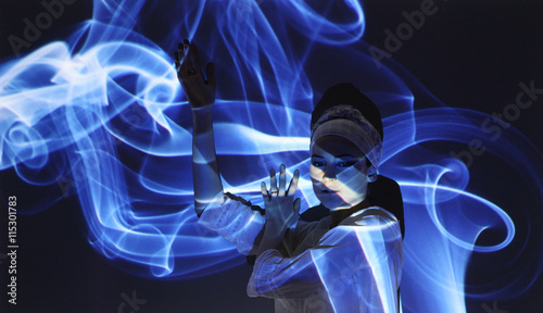 Woman art projection