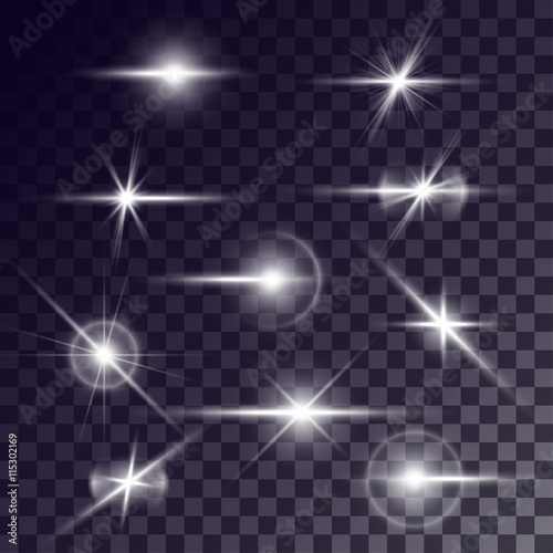 Vector star lighting effects