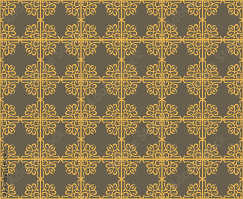 Vintage Abstract geometric floral classic pattern ornament. Vector background...