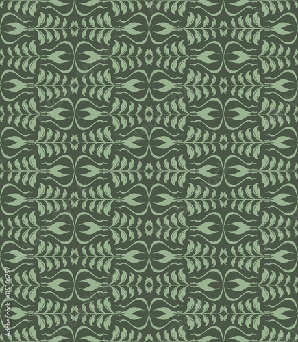 Vintage Abstract geometric floral classic pattern ornament. Vector background...