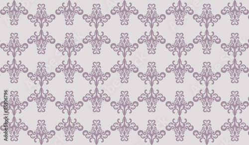Vintage Acanthus leaves pattern ornament background. Abstract Floral ornament pattern background. Vintage black and white pattern