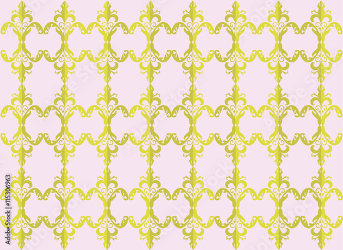 Vintage Abstract geometric floral classic pattern ornament. Vector background...