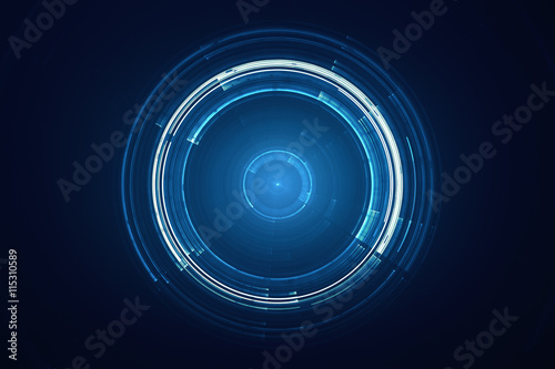Fototapeta Naklejka Na Ścianę i Meble -  Abstract circular science fiction futuristic background