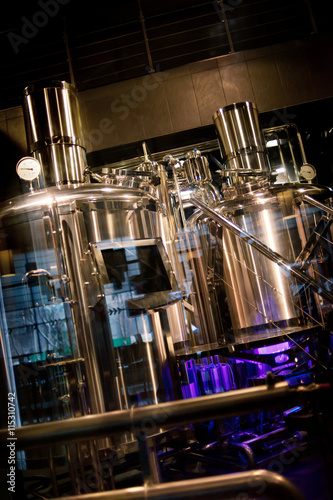 brewing equipment for live beer in a cafe