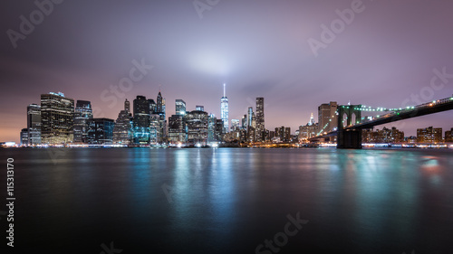 New York Skyline Manhattan and Brooklyn Bridge