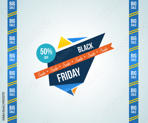 Super Sale banner on colorful background. photo